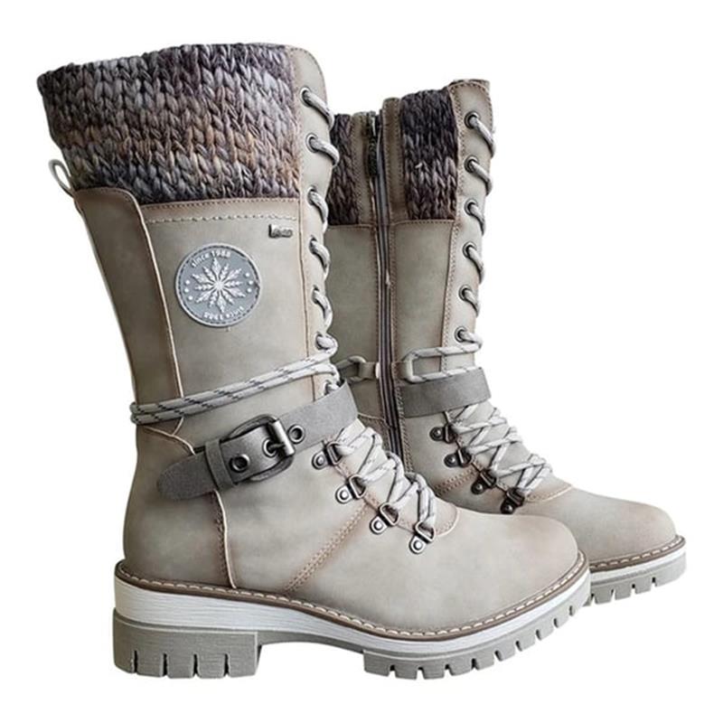 FrostLuxe™ – Wasserdichte Schnürstiefel in mittlerer Höhe