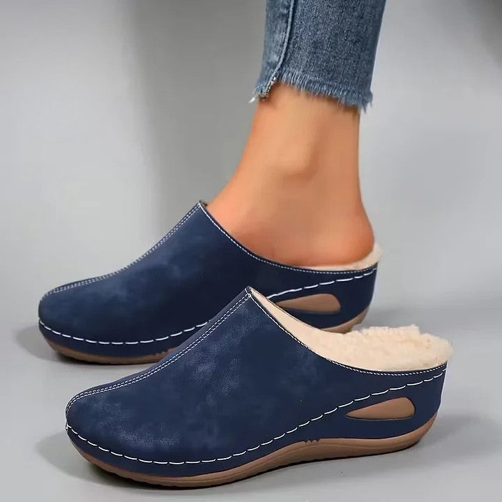 Martine – Gefütterte Slip-on-Schuhe aus Kunstfell