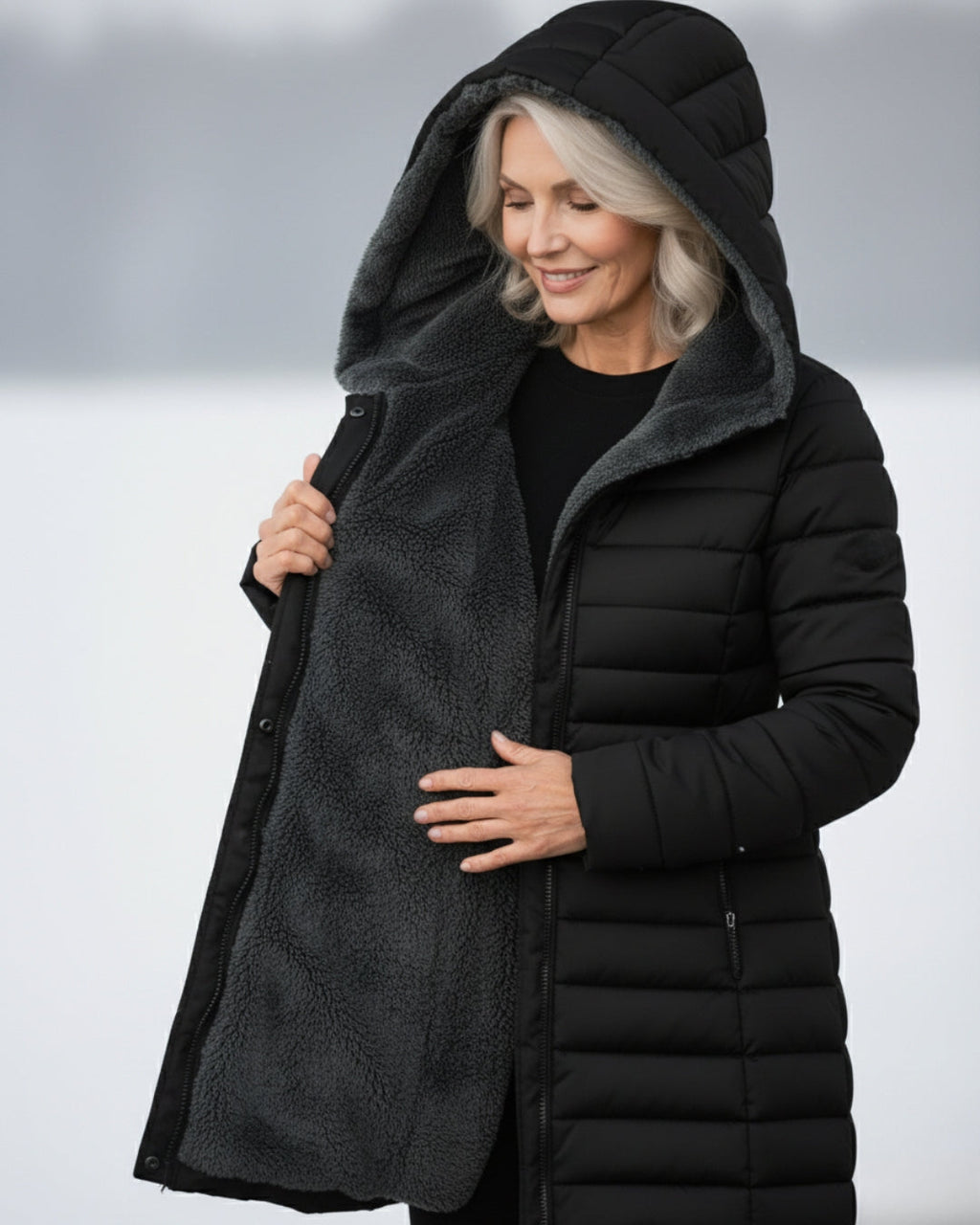 Clair | Puffer-Mantel mit Fleece-Futter
