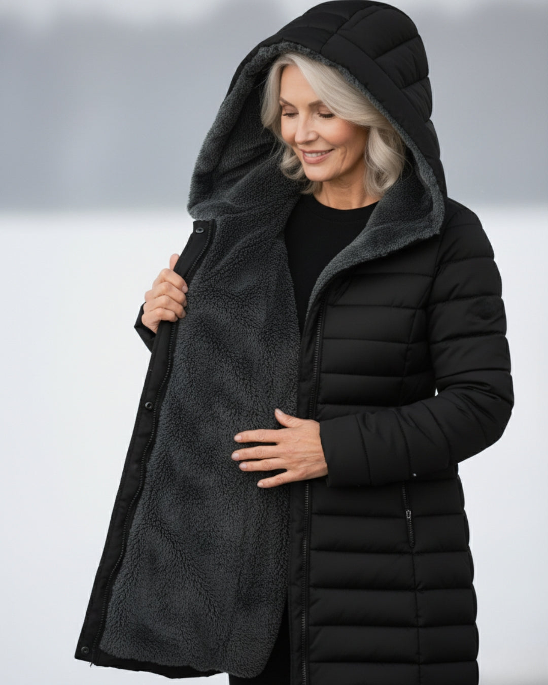 Clair | Puffer-Mantel mit Fleece-Futter
