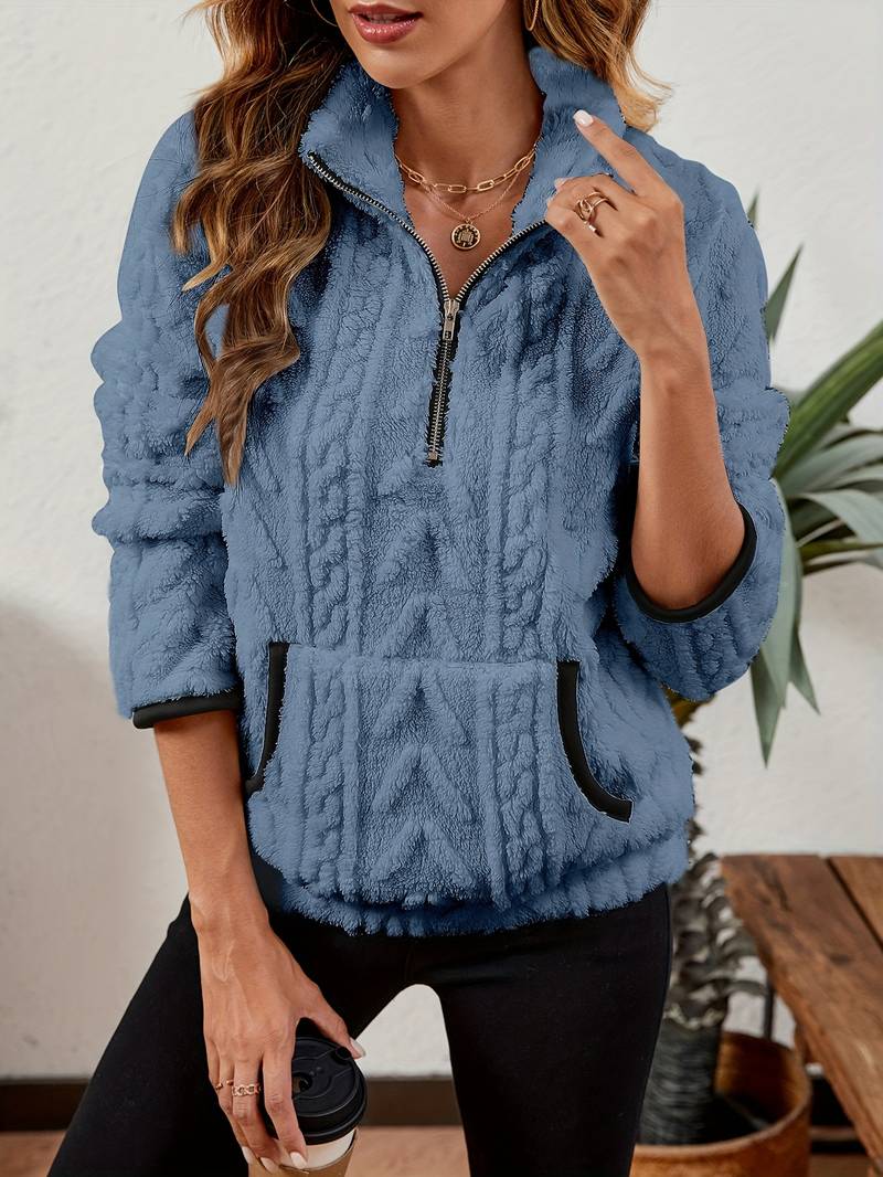 Naama – Stilvoller Half-Zip-Pullover mit Tasche