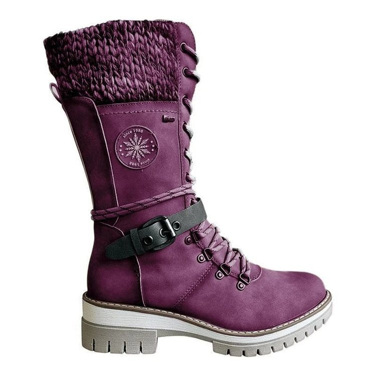 FrostLuxe™ – Wasserdichte Schnürstiefel in mittlerer Höhe
