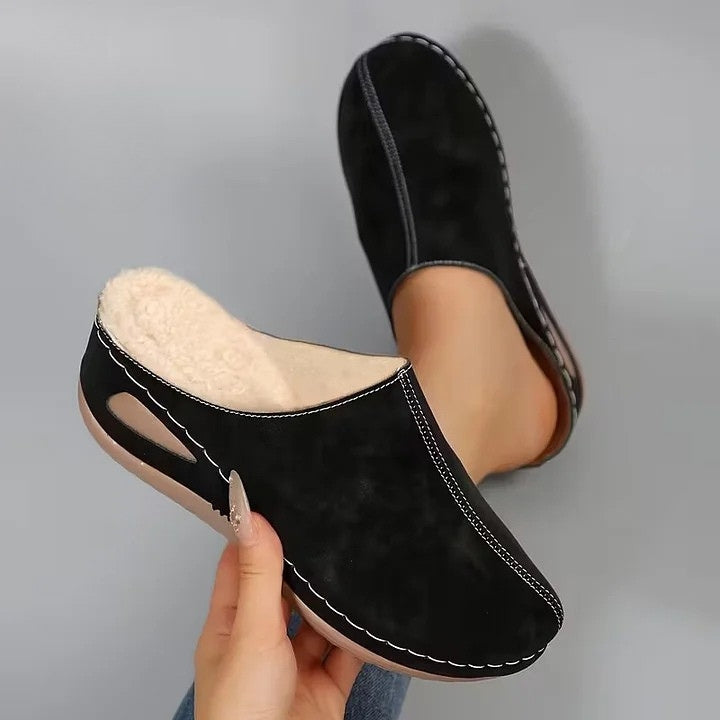Martine – Gefütterte Slip-on-Schuhe aus Kunstfell