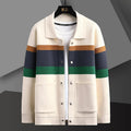 Gestreifte Varsity Strickjacke