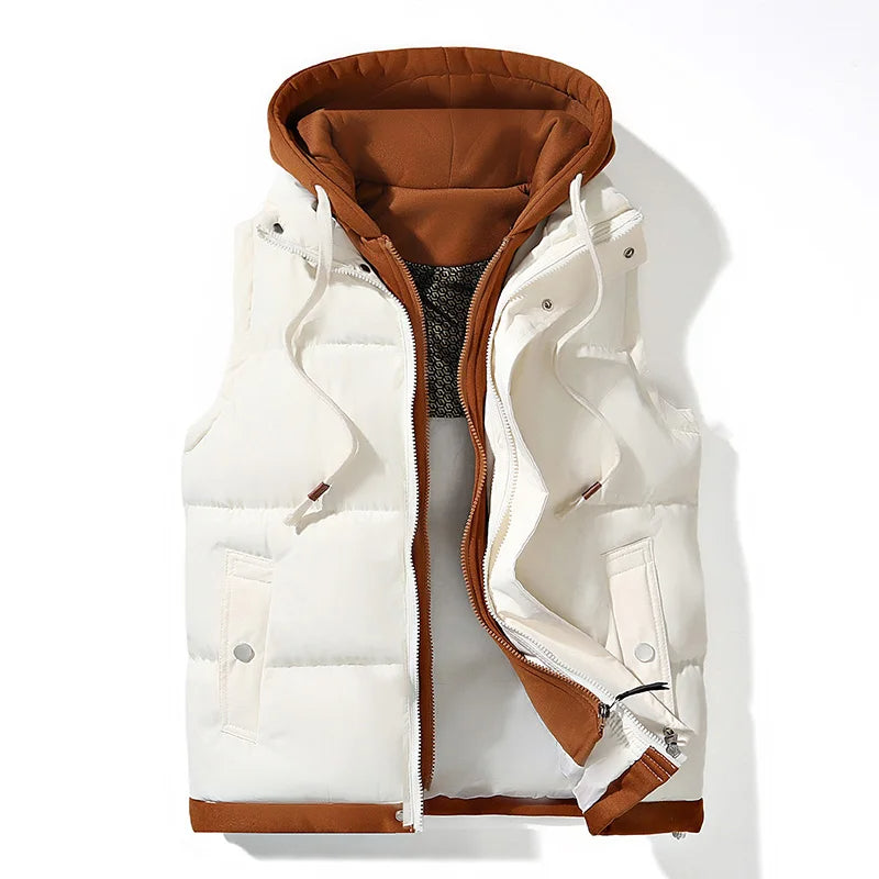 Soft Shell Kapuzen-Puffer-Weste