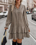 LAVINIA I BEDRUCKTES LANGARMKLEID