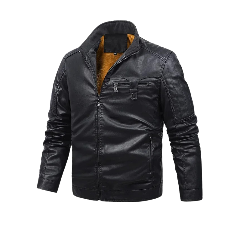 Loris® | Retro-Lederjacke mit Fleece-Futter