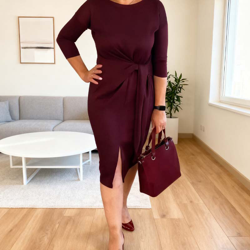 Seraphine – Elegantes Midikleid mit Taillenbindung