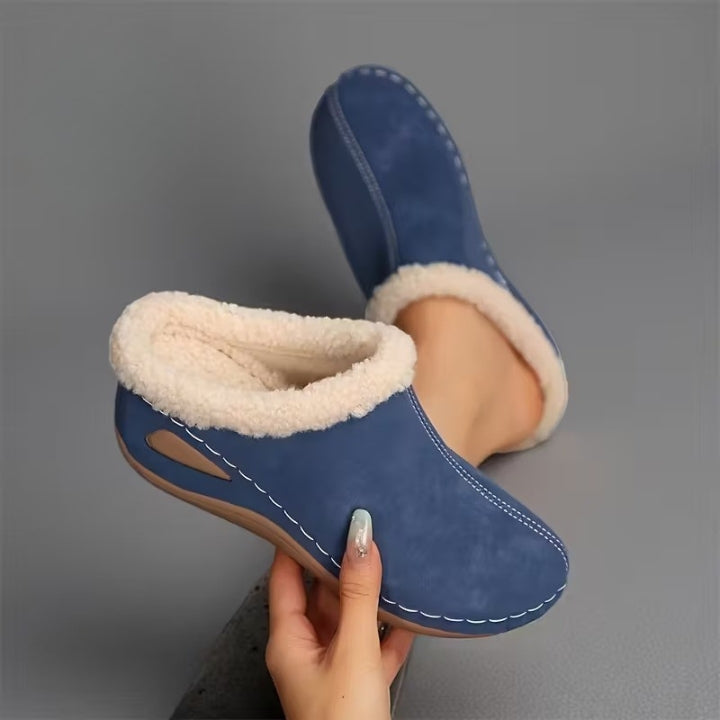 Martine – Gefütterte Slip-on-Schuhe aus Kunstfell
