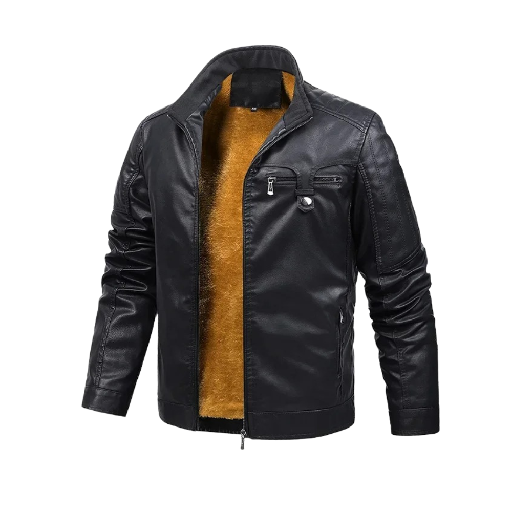 Loris® | Retro-Lederjacke mit Fleece-Futter