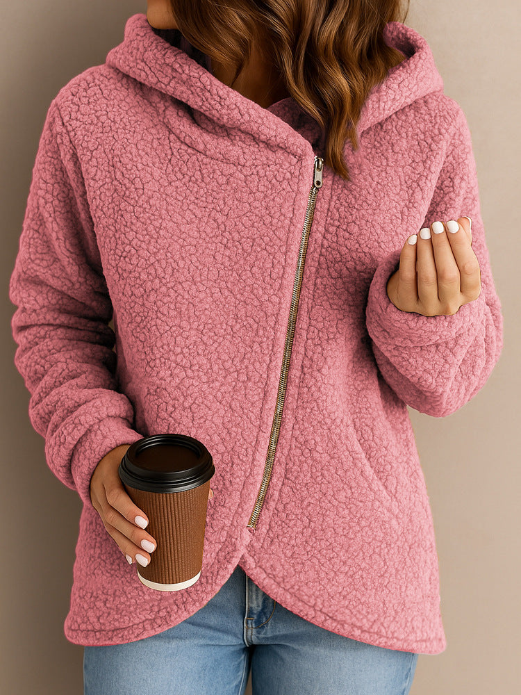 Elara – Gmüetlicher Hoodie mit Asymmetrischem Reissverschluss