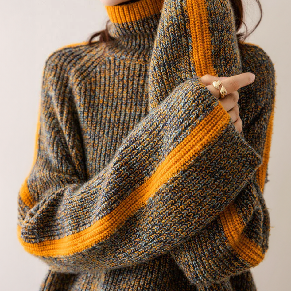 Zoé | Pullover mit rollkragen aus strick