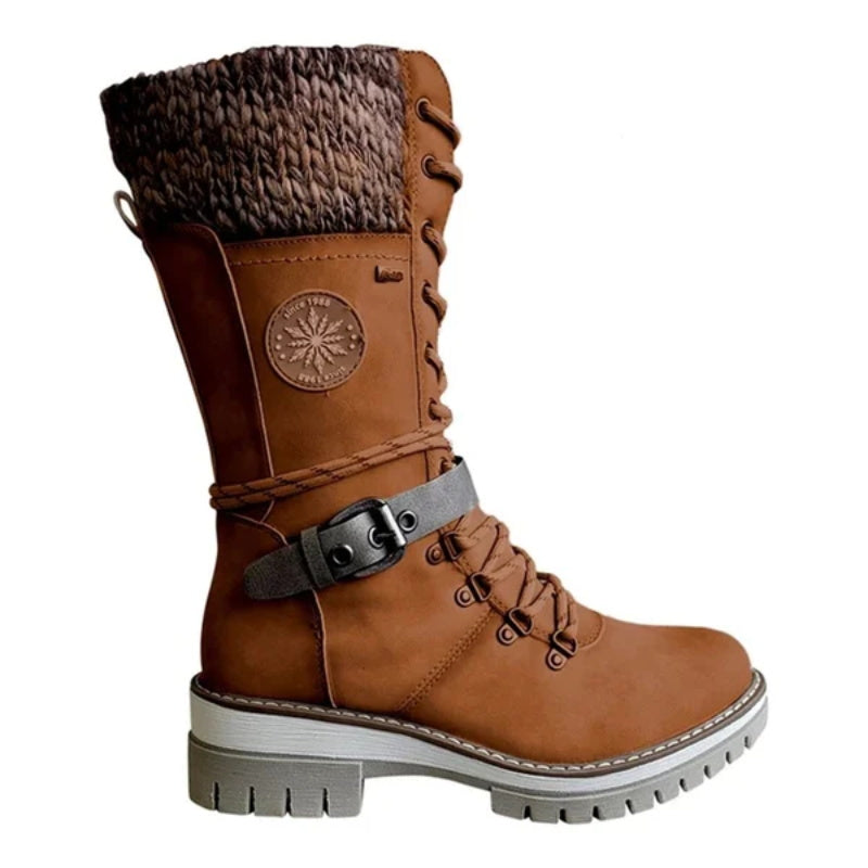 FrostLuxe™ – Wasserdichte Schnürstiefel in mittlerer Höhe