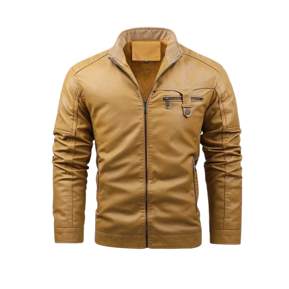Loris® | Retro-Lederjacke mit Fleece-Futter