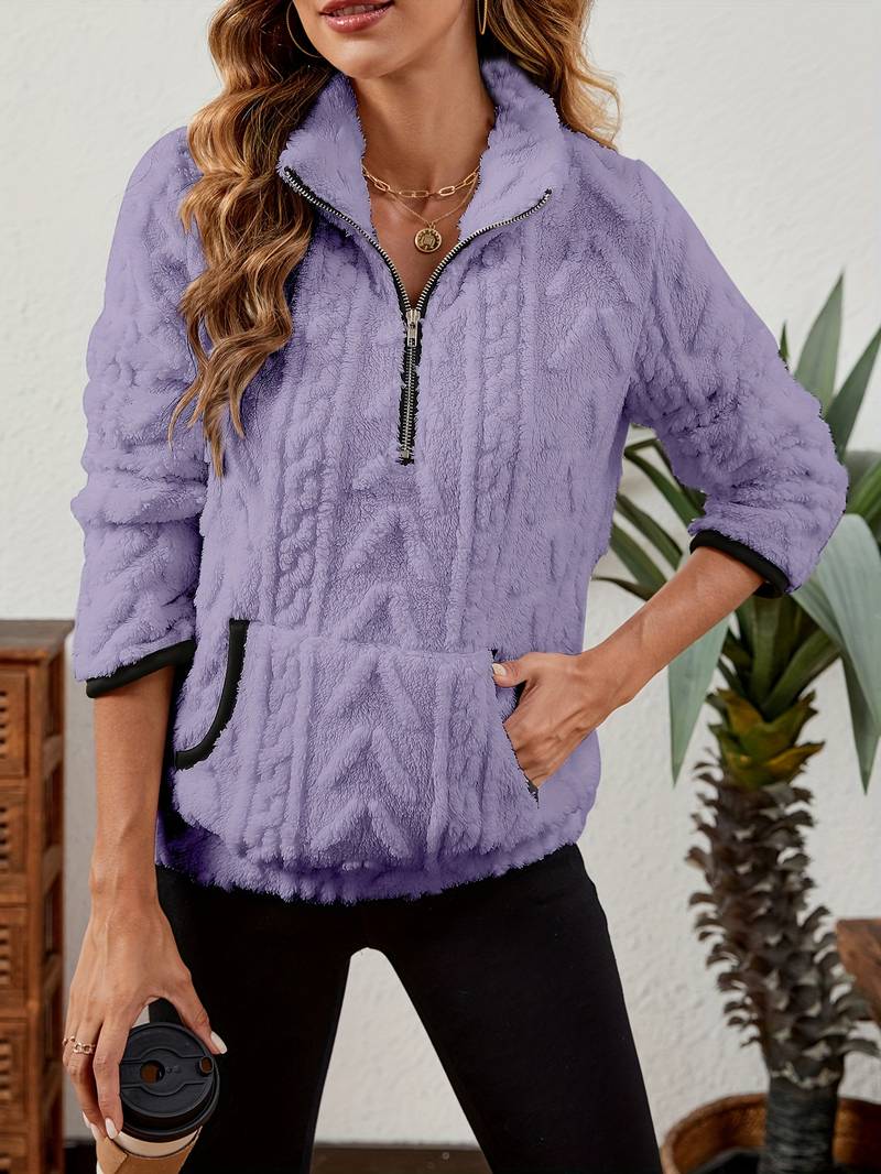 Naama – Stilvoller Half-Zip-Pullover mit Tasche