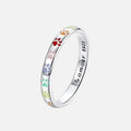 Ring aus Sterlingsilber mit pfötchenförmigem Muster