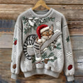 Layla | Kuscheliger & Festlicher Winterpullover mit Katze