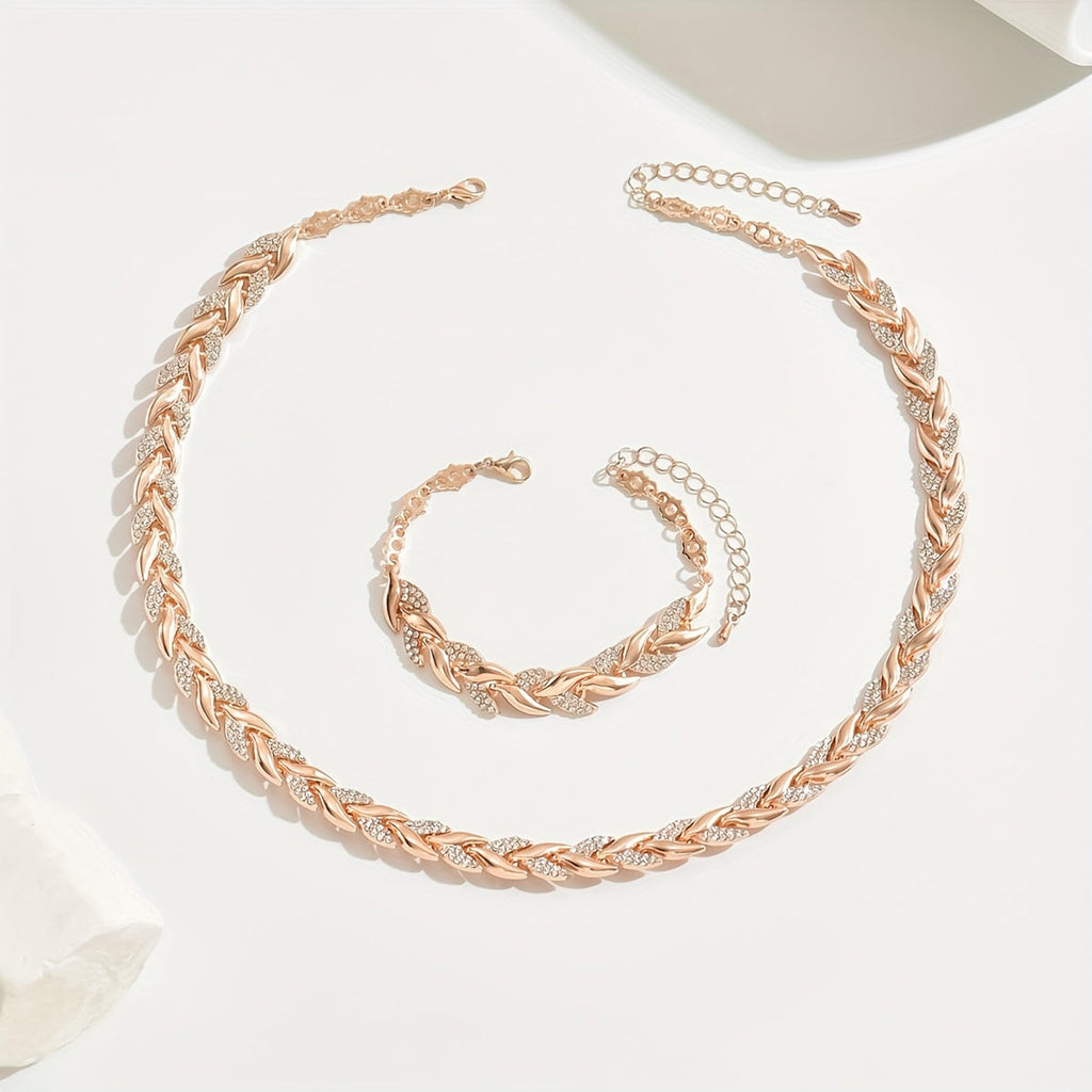 Vistero® | Handgmachts Fischschwanz Halskettli & Armband-Set