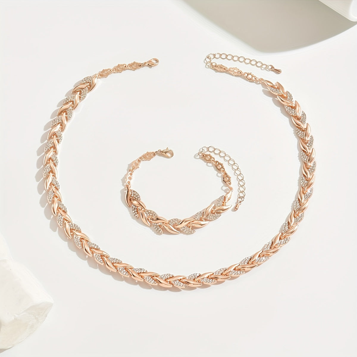 Vistero® | Handgmachts Fischschwanz Halskettli & Armband-Set