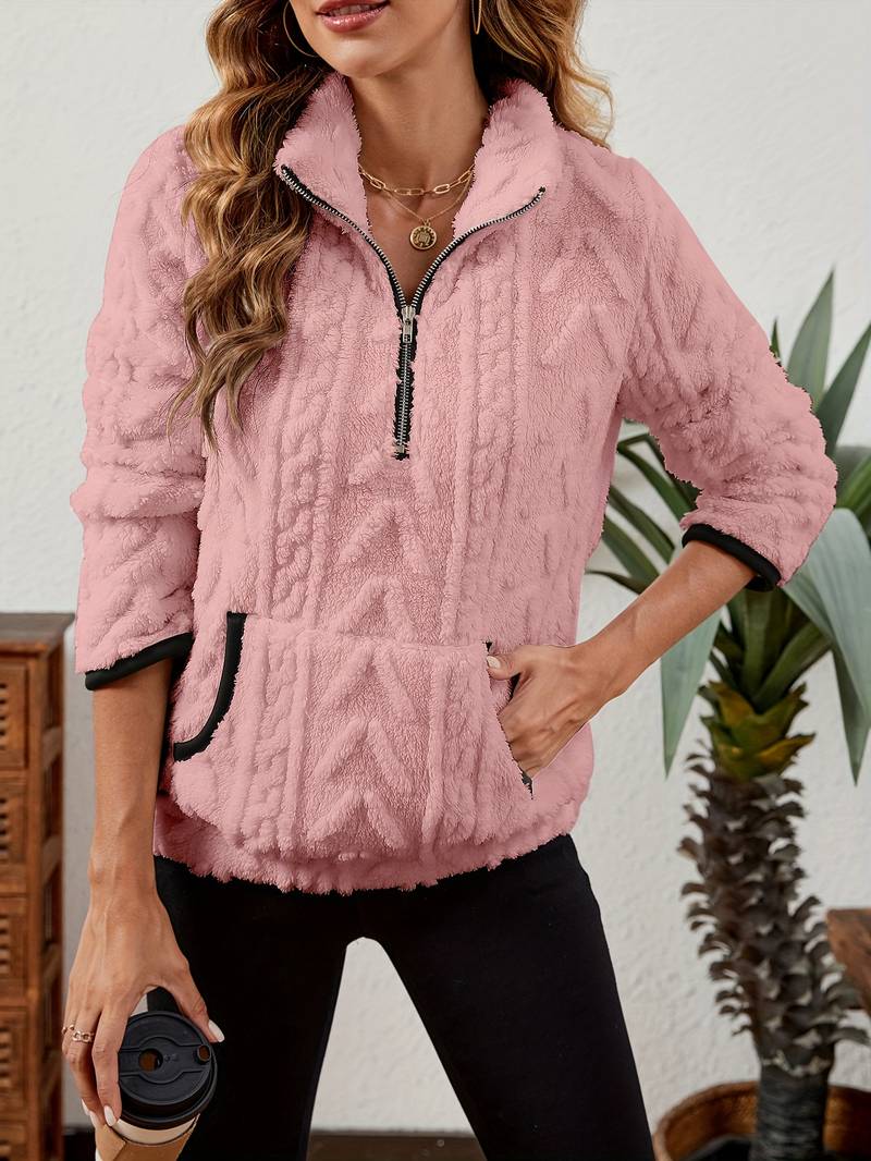 Naama – Stilvoller Half-Zip-Pullover mit Tasche