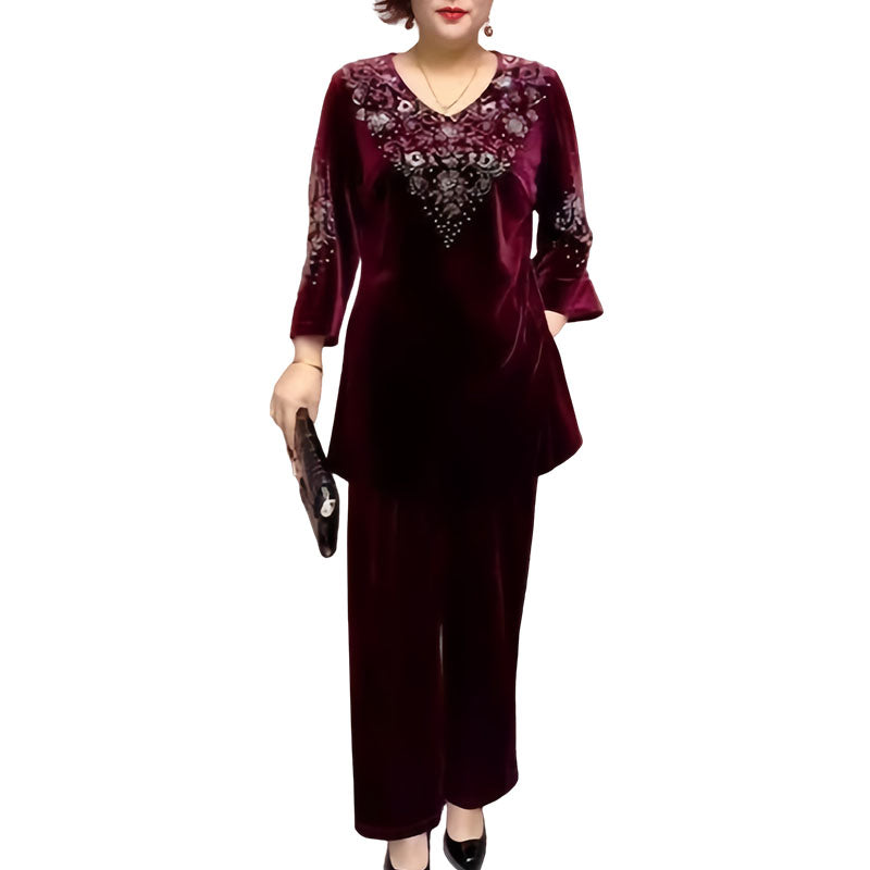 Elvire – Elegantes zweiteiliges Samt-Set