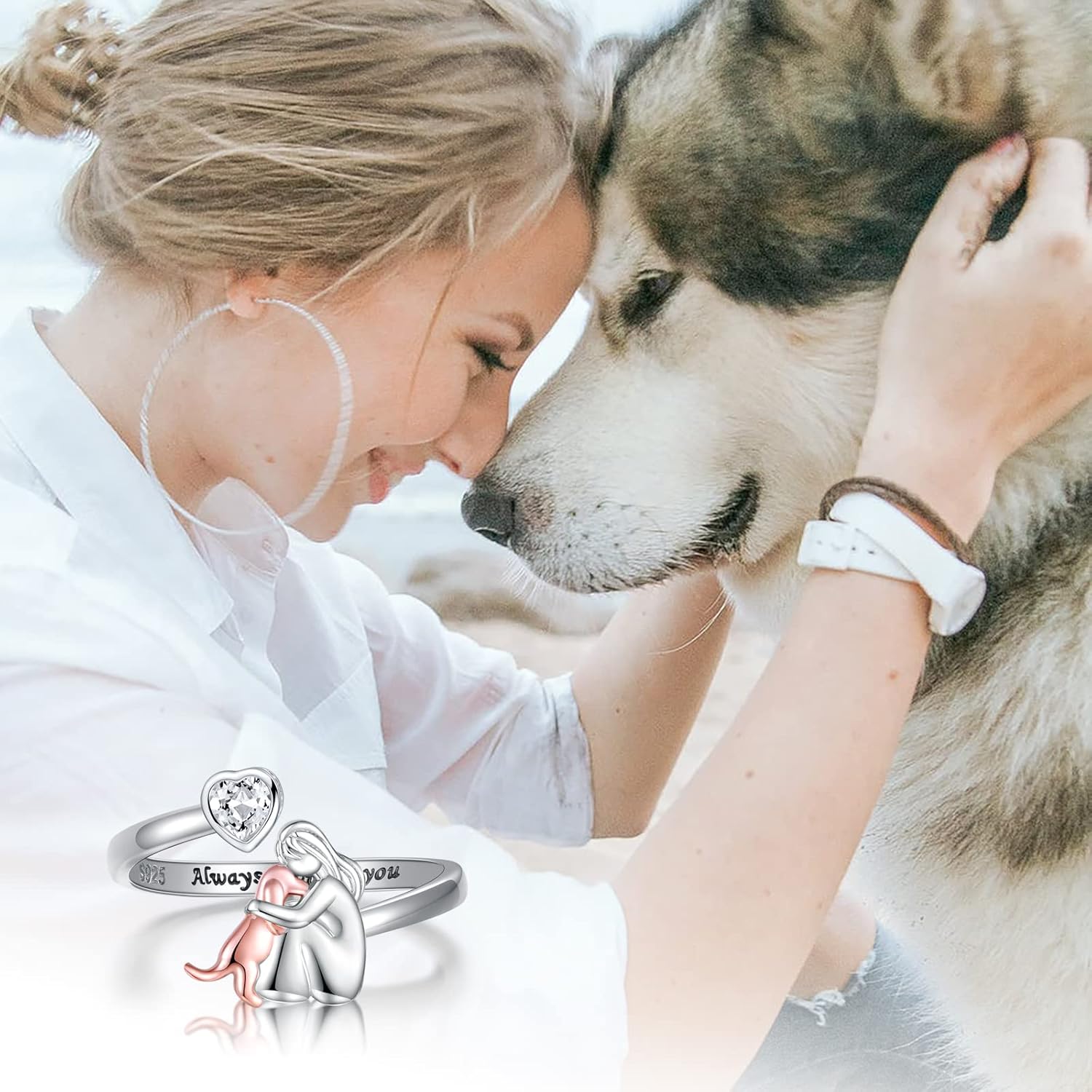 Verstellbarer Ring - 'Always in My Heart'
