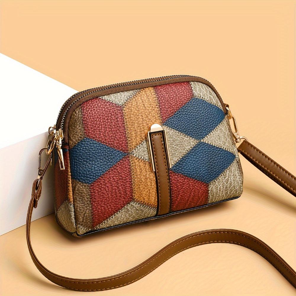 Luna | Mini-Umhängetasche im Patchwork-Design