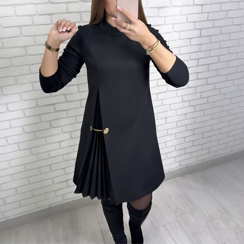 Isabelle – Elegants Kleid mit plissiertem Akzent