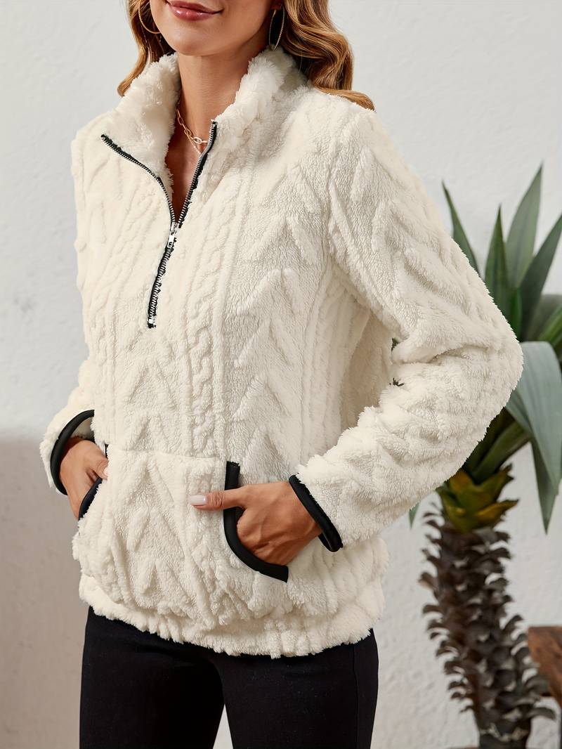 Naama – Stilvoller Half-Zip-Pullover mit Tasche