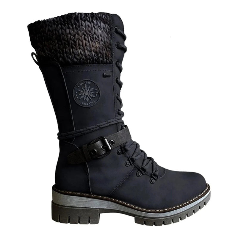 FrostLuxe™ – Wasserdichte Schnürstiefel in mittlerer Höhe