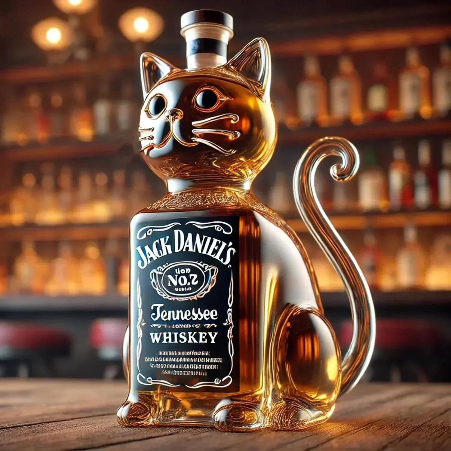 Flasche Whisky - Katze Edition