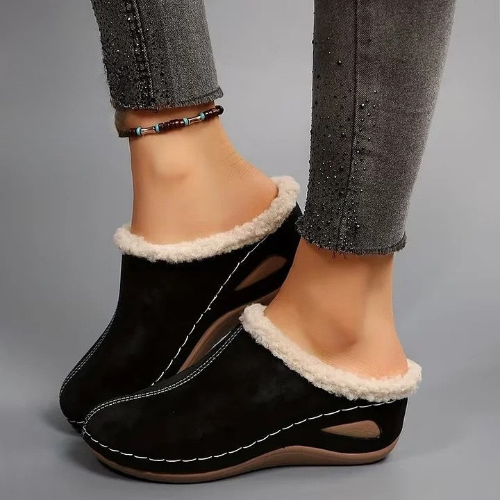 Martine – Gefütterte Slip-on-Schuhe aus Kunstfell