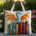 Gepolsterte Tasche - Smaragdgrüner Drache Hüter der Bücher