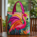 Gesteppte Tasche - Regenbogenflamingo