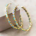 Vintage-Ohrringe mit blauem Opal und Gold
