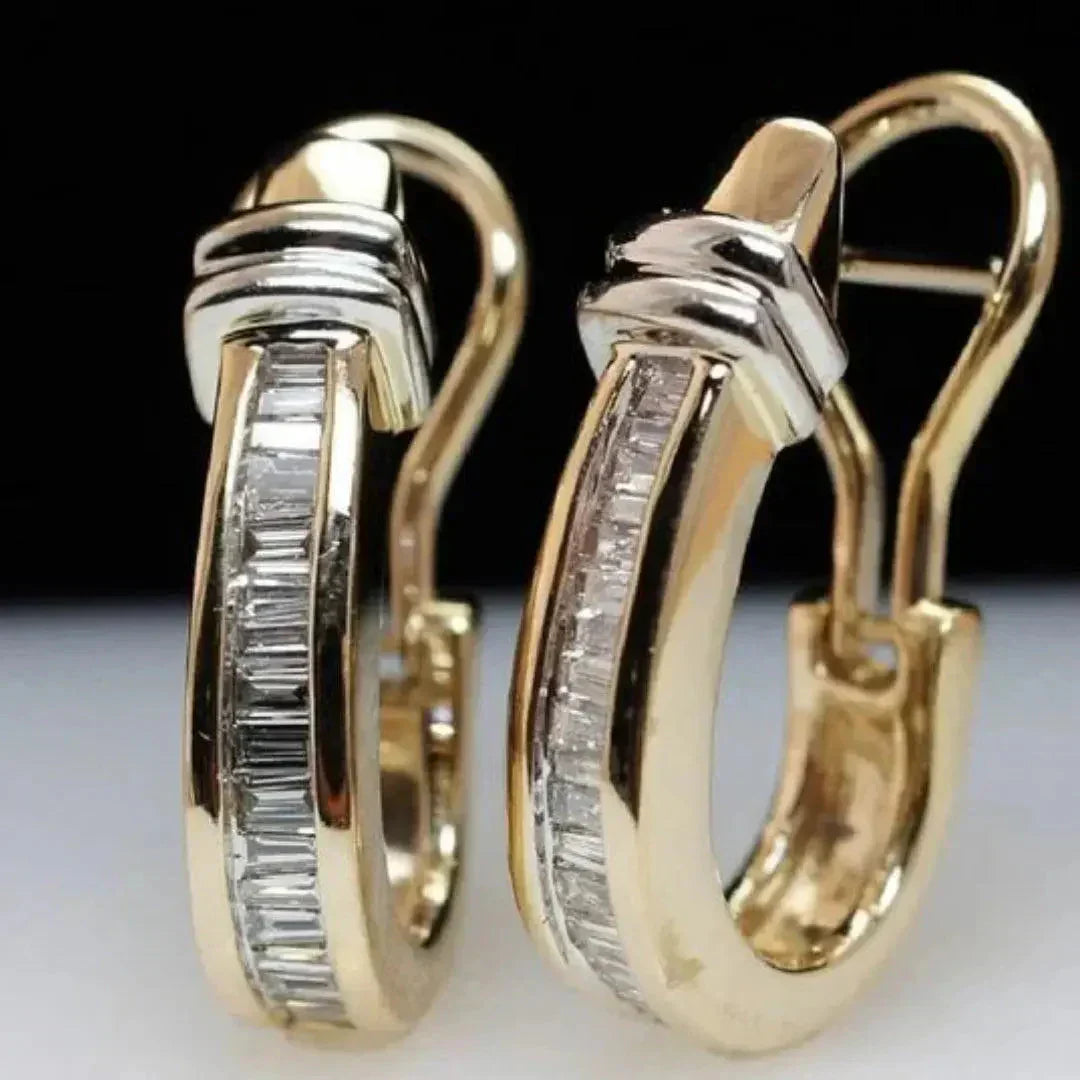 Vintage-Ohrringe aus Gold und Diamanten