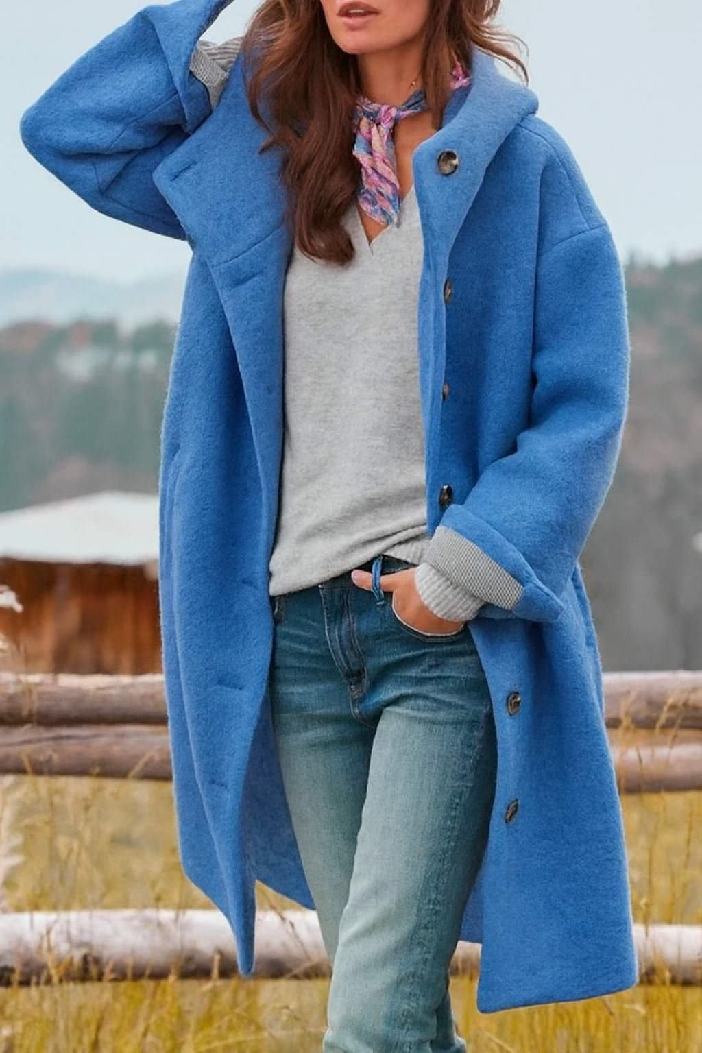 Amelie- Stilvolle lange Winterjacke