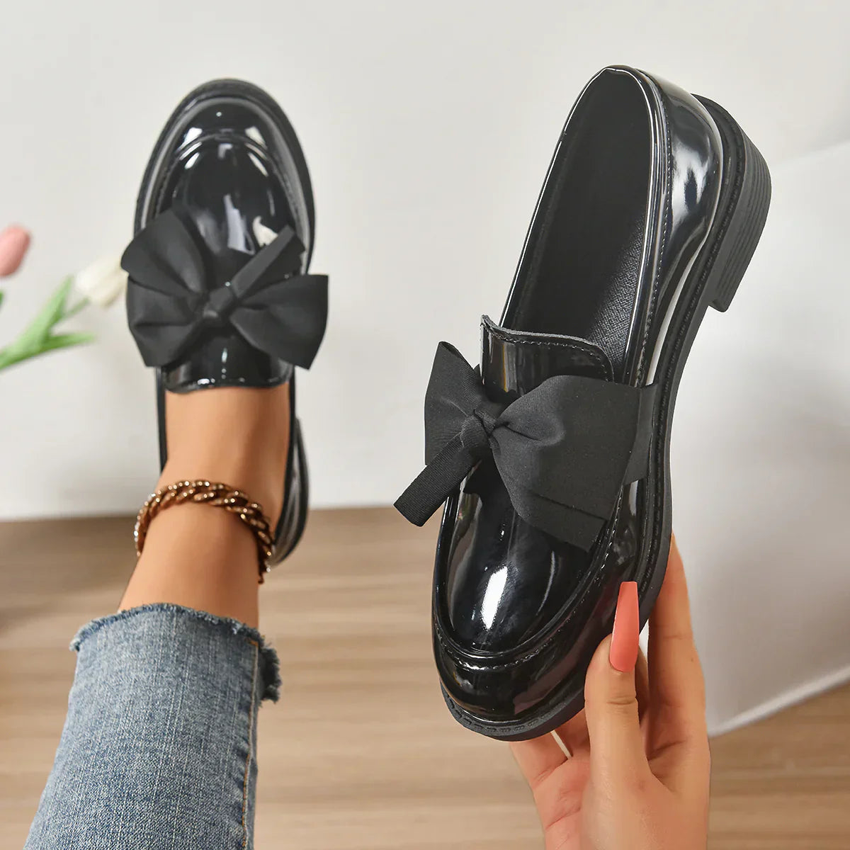 Lorella | Rutschfeste Slip-on-Schuhe mit runder Spitze
