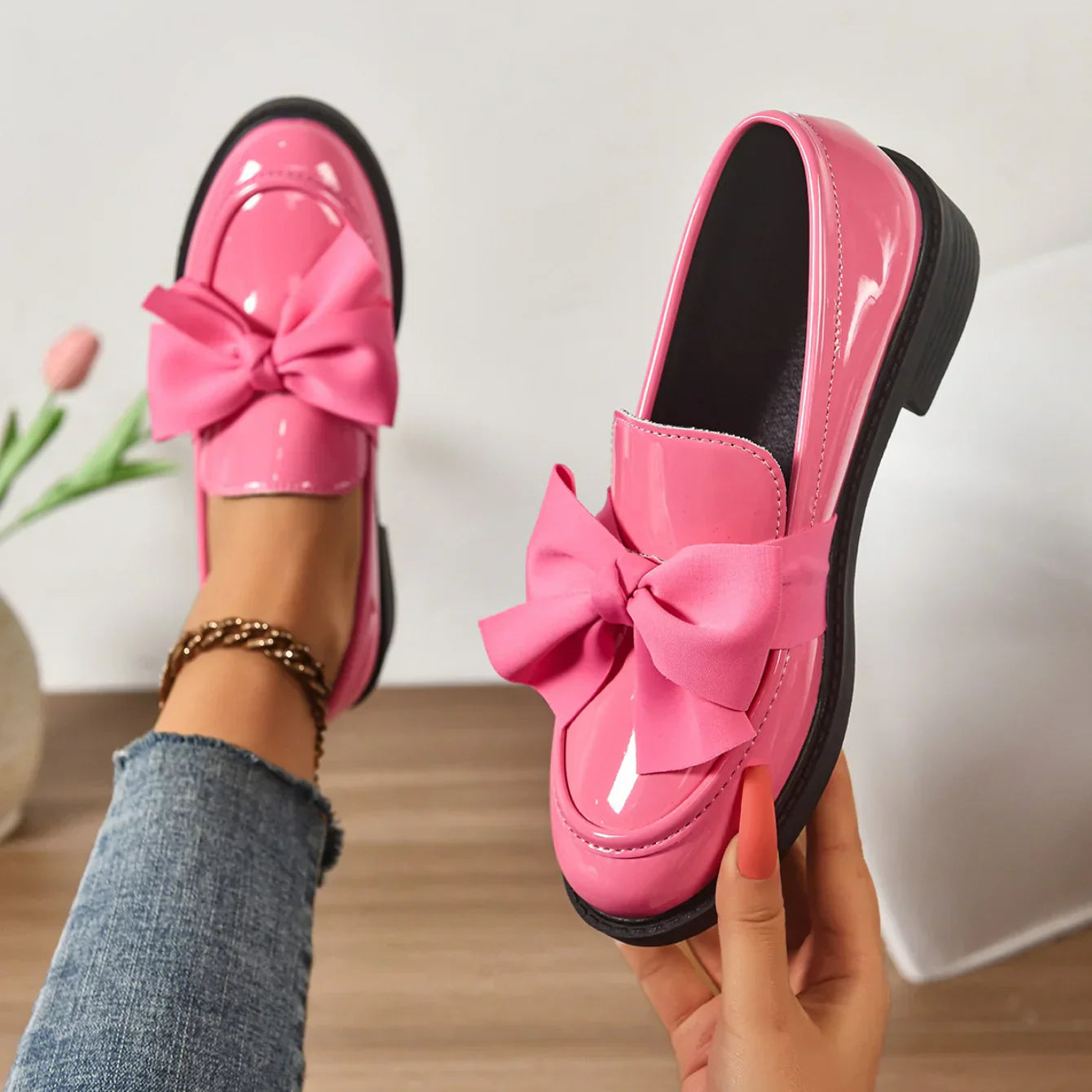 Lorella | Rutschfeste Slip-on-Schuhe mit runder Spitze