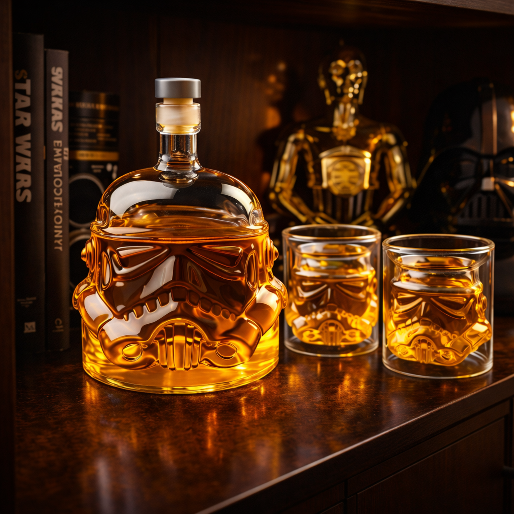 Whiskyflasche und Gläser - Star Wars Edition