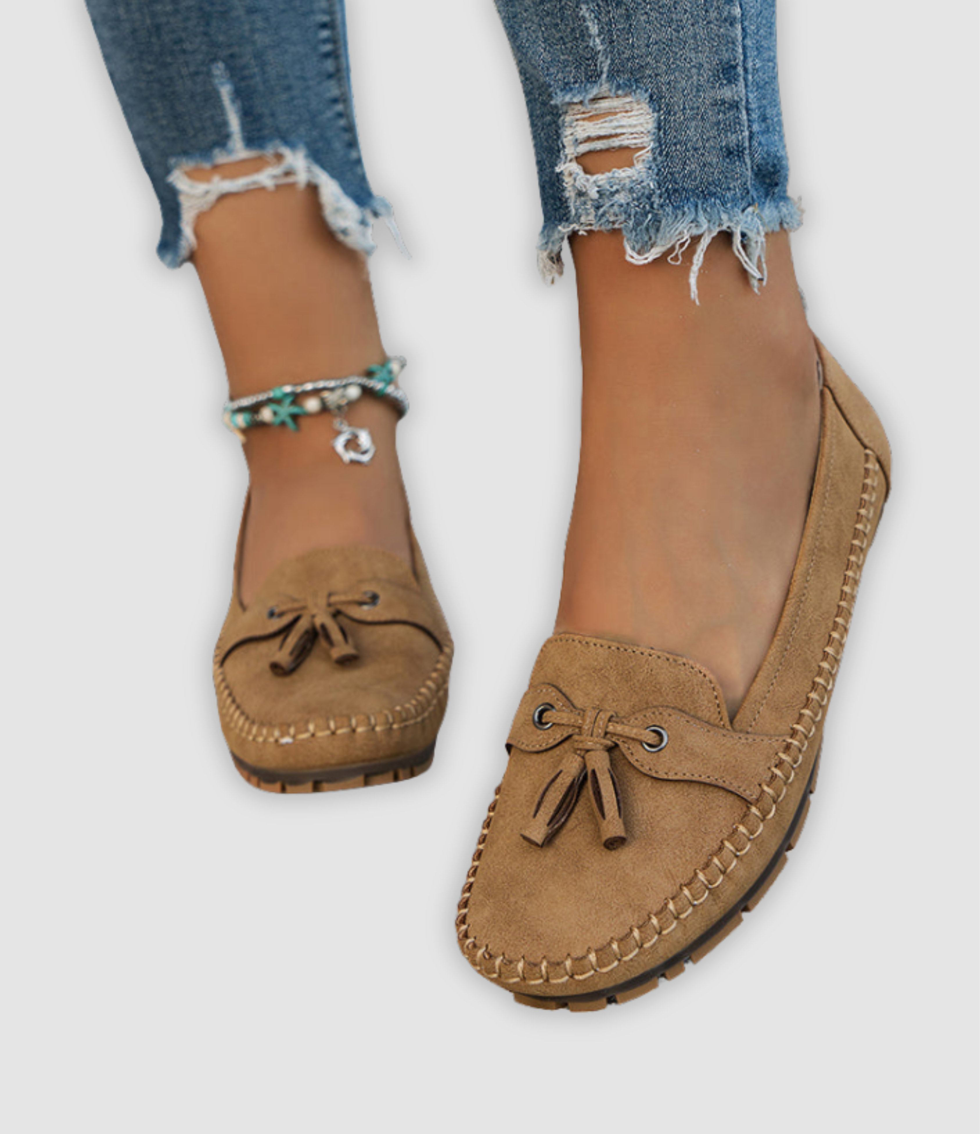 Angel - Klassische Wildleder Loafer Mit Quastendetail