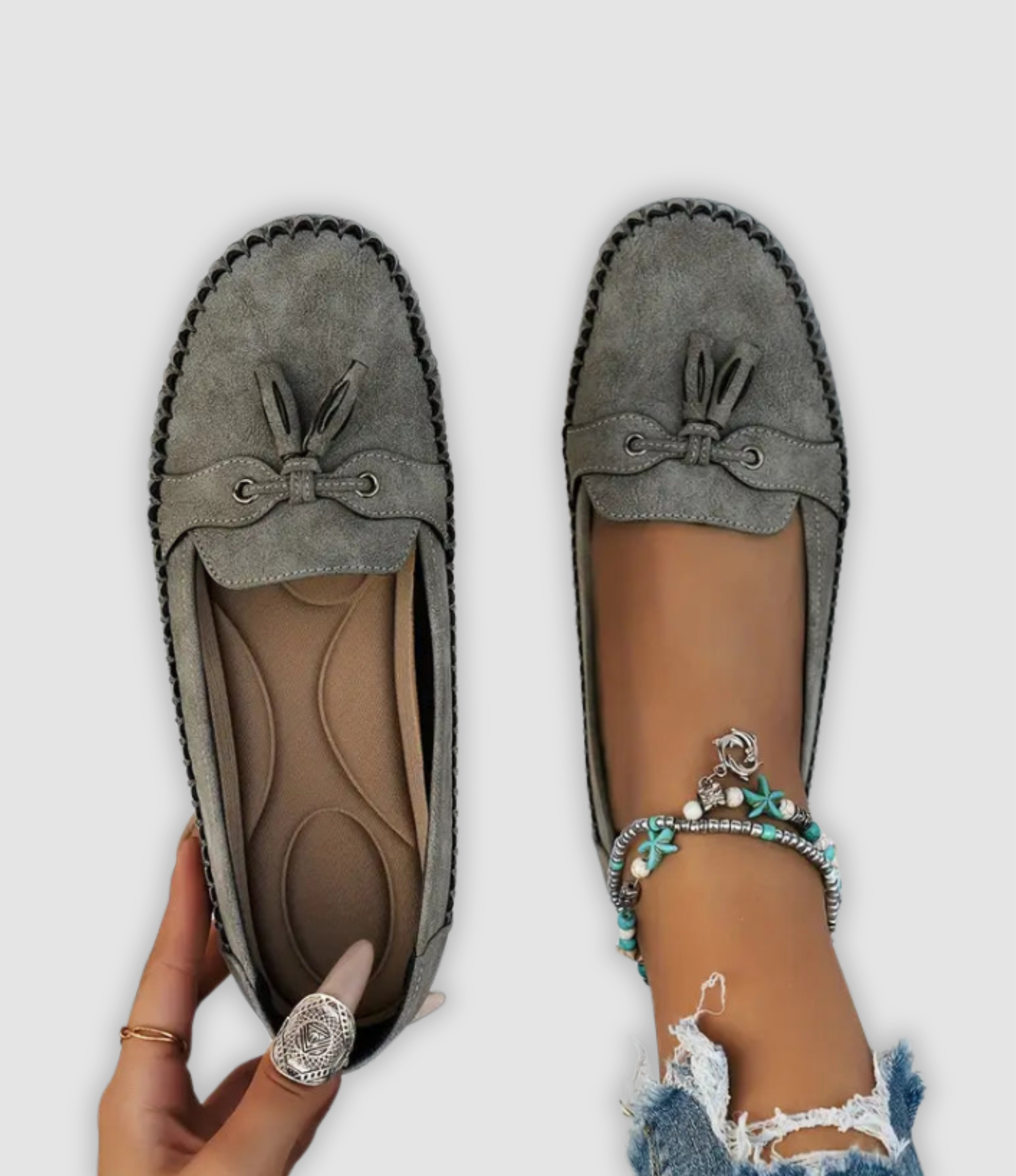 Angel - Klassische Wildleder Loafer Mit Quastendetail