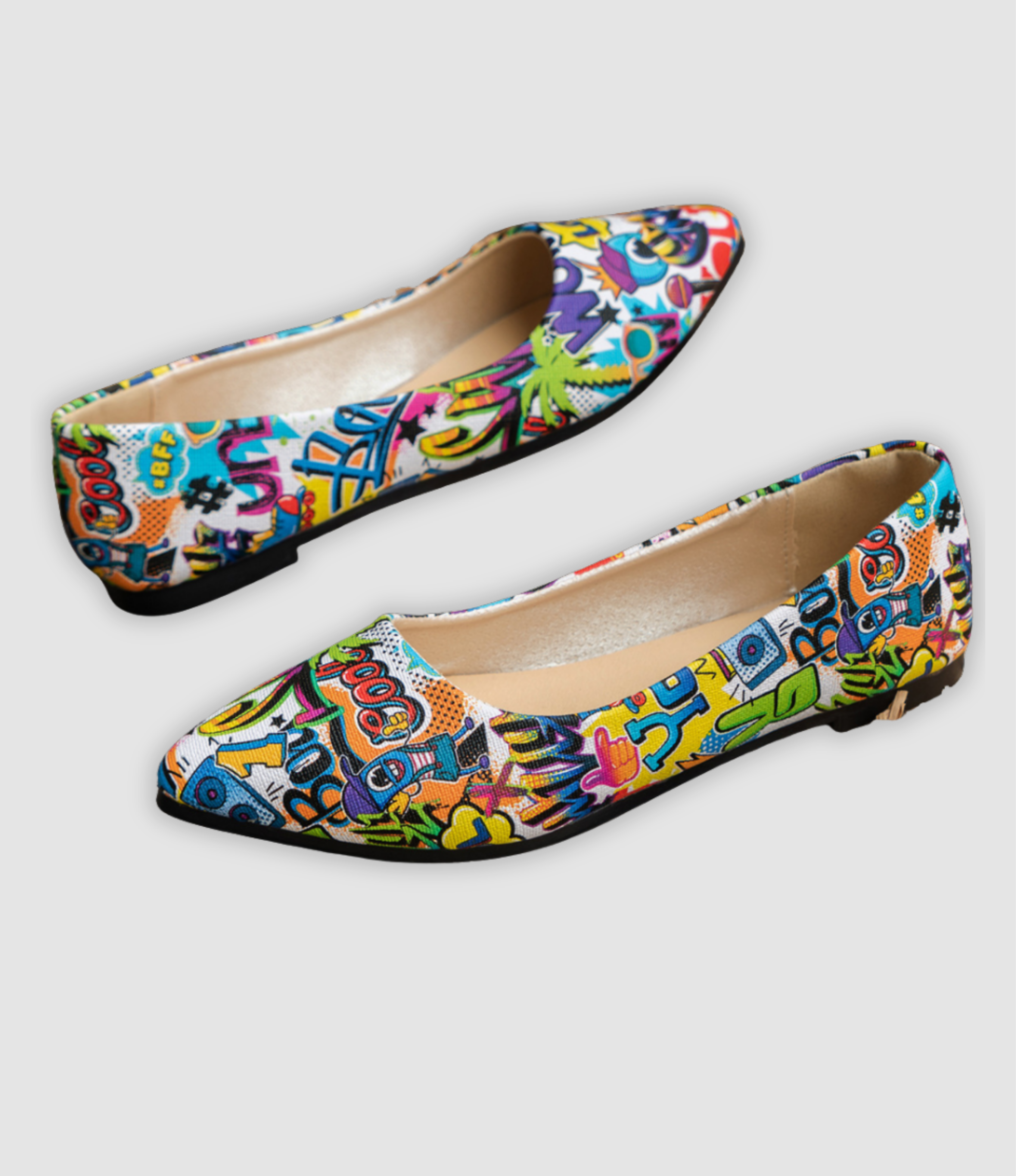 Bianca - Farbenfrohe flache Damenschuhe