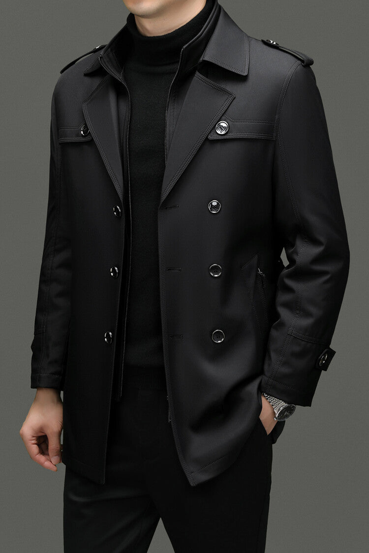 Rupert | Midlanger Herren-Trenchcoat mit Abnehmbarer Fütterung
