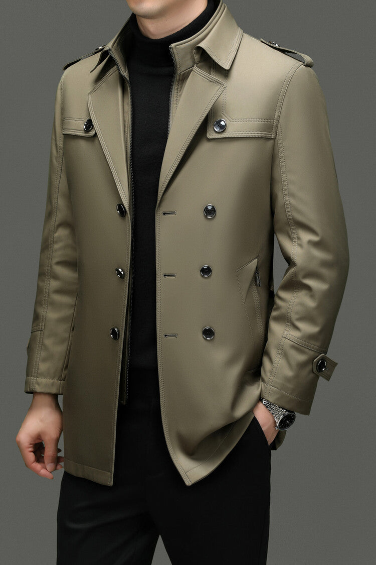 Rupert | Midlanger Herren-Trenchcoat mit Abnehmbarer Fütterung