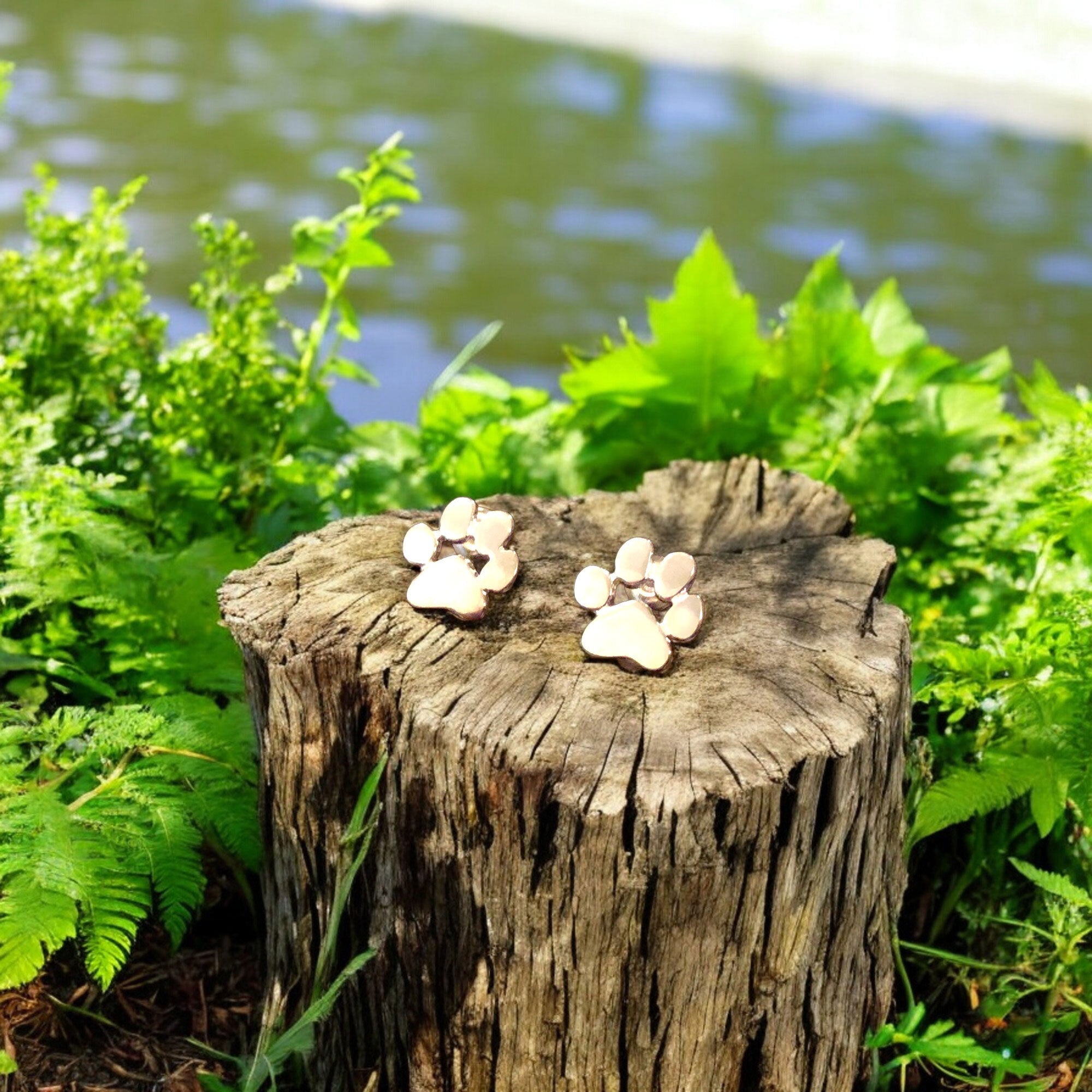 Hypoallergene Pfoten-Ohrringe