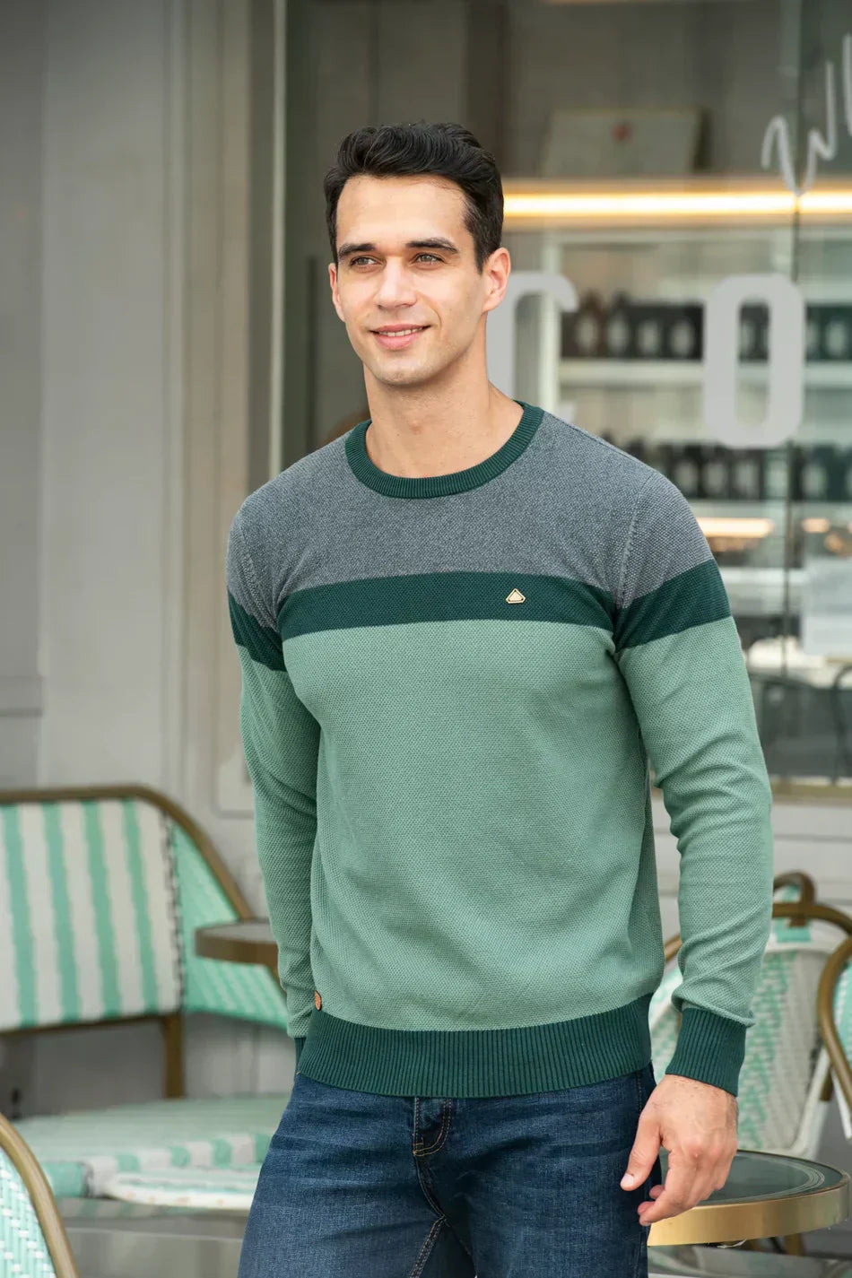 Kramer | Herren Strickjacke mit Rundhalsausschnitt