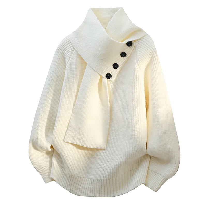 Ariane – Eleganter Strickpullover mit Schal-Kragen