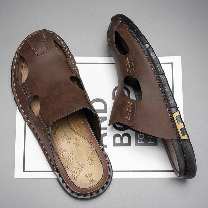 Leder-Sandalen