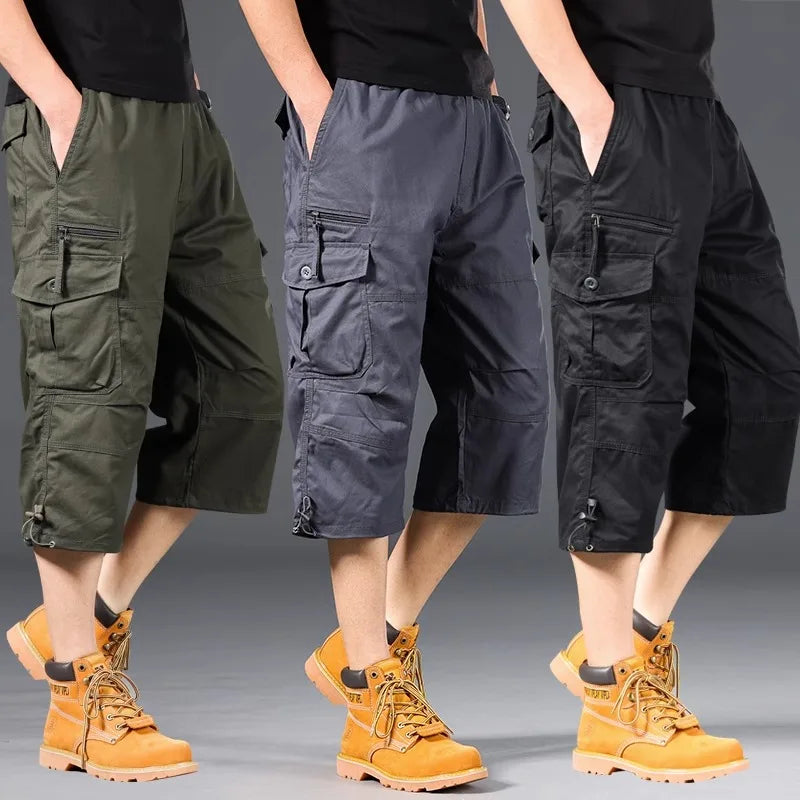 Christian – Lange Baumwoll-Cargo-Shorts